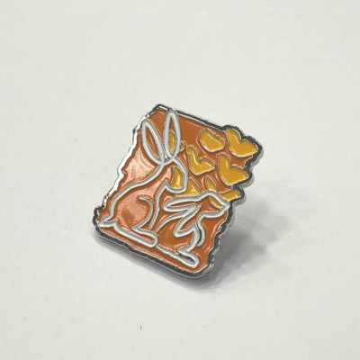 Hope To It Hare Pin Badge