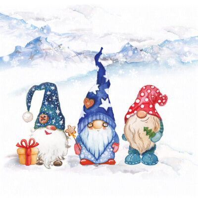 Gnome Trio Christmas Cards