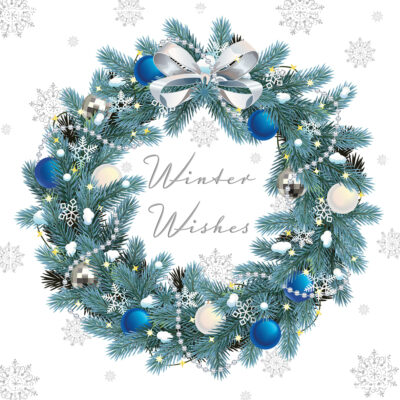 Winter Wreath Christmas Cards