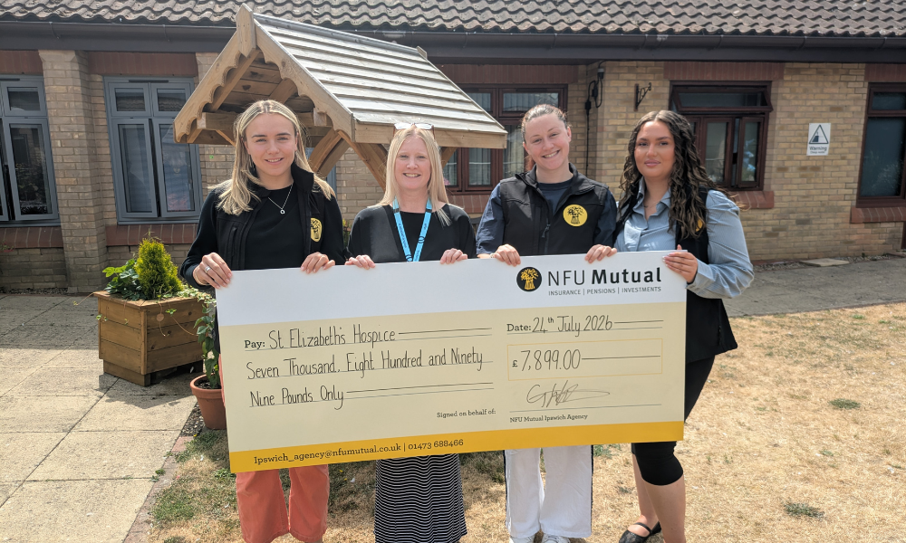 NFU Mutual cheque presentation
