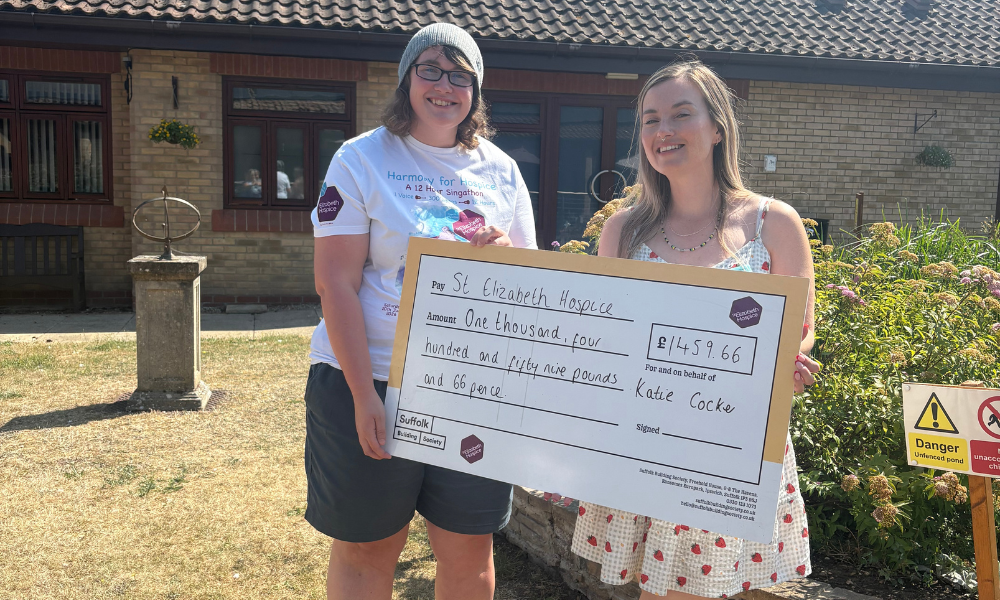 Katie Cocker cheque presentation